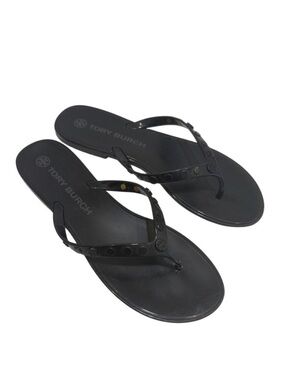 Tory Burch 10 logo studded jelly sandal flip flops 3104